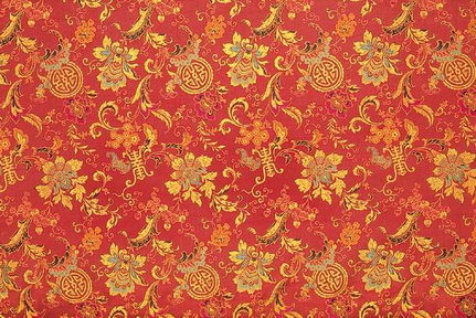 Red Background Chinese Pattern Fabric Wallpaper Texture Map