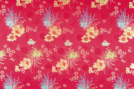 Red Background Chinese Pattern Fabric Wallpaper Texture Map
