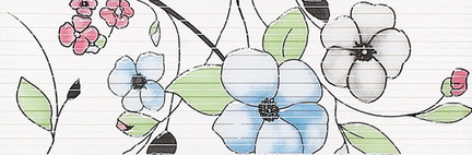 Ceramic Wall Waistline Tile Map: Flowers chrysanthemum