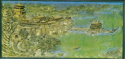 Bronze Relief Texture Map: Chinese and European Famouse Painting