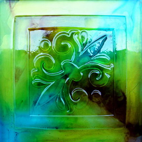 Green transparent colored glass 3D texturing free download