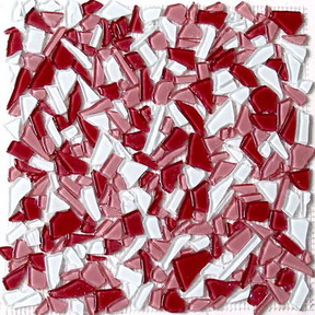 Transparent polygon mosaic 3D texturing