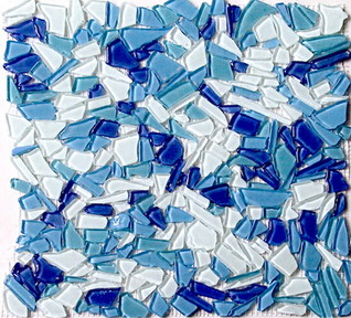 Transparent polygon mosaic 3D texturing