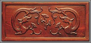 Classical carved mahogany furniture material 3D texturing download