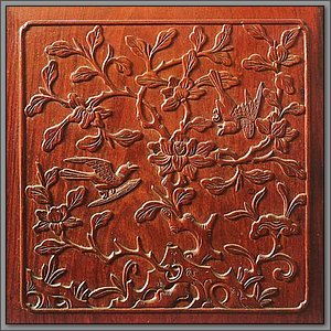 Classical carved mahogany furniture material 3D texturing download