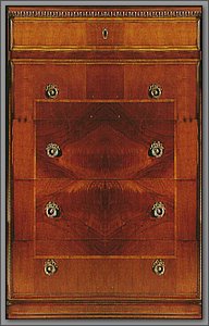 High-grade mahogany furniture drawers 3D texturing download