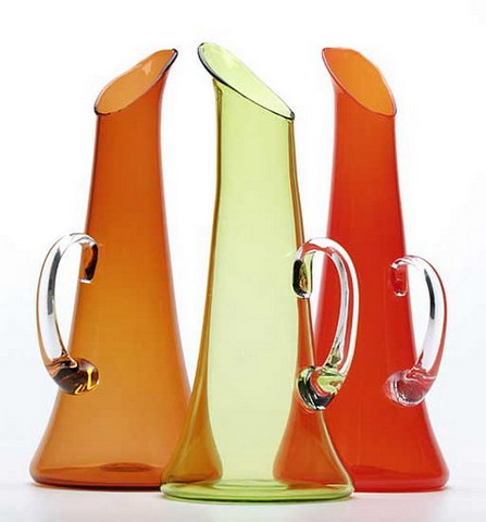 Colored transparent glass vase,Art vase,Painted vase