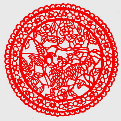 Chinese paper-cut mascot