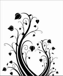Hand-painted wall texture, flowers, simple painted walls