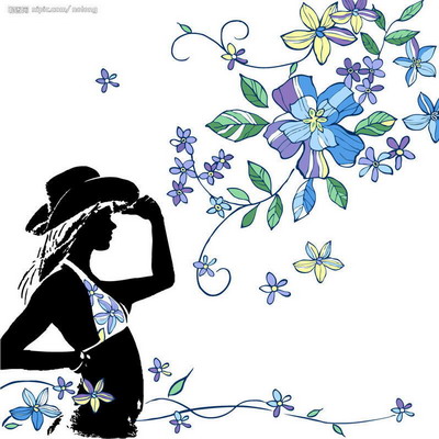 Hand-painted wall texture, flowers, simple painted walls