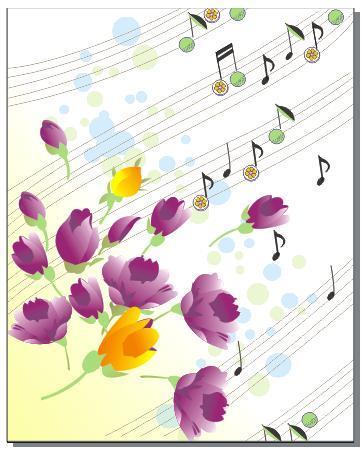 Hand-painted wall texture, flowers, simple painted walls