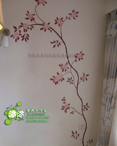 Hand-painted wall map