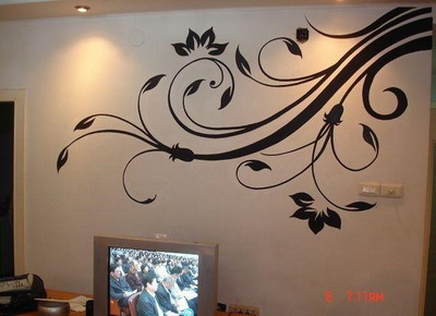 Hand-painted wall map