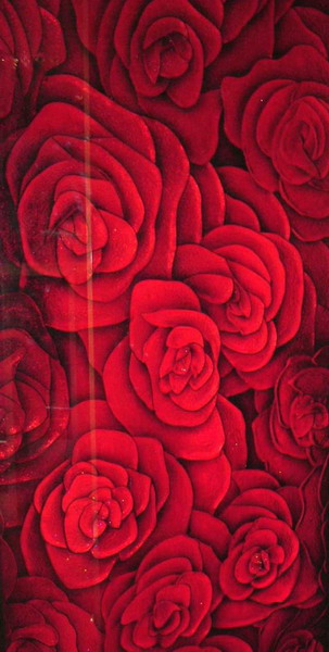 Leaves and Flowers Pattern Decorative Glass Texture Map