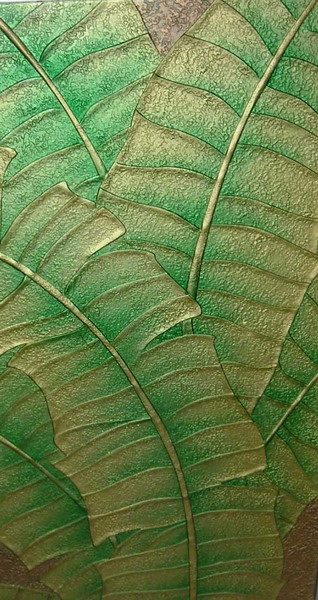 Banana Leaf Pattern Decorative Glass Texture Map