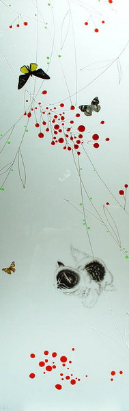 Cartoon Art Glass Partition Texture Map Download Free