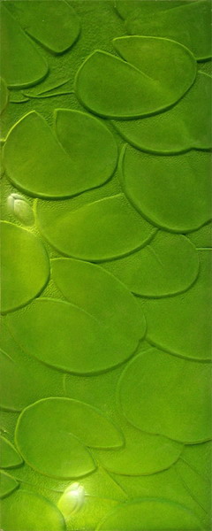 Art Glass Collection:  Green Lotus Pattern Glass Texture Maps Download Free