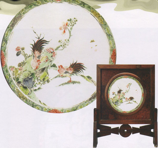 Chinese Traditional Art: Paintings on Porcelain Plaque