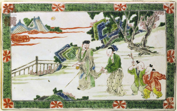 Chinese Traditional Art: Paintings on Porcelain Plaque
