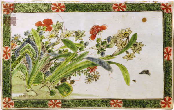 Chinese Traditional Art: Paintings on Porcelain Plaque
