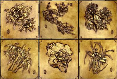 Classical Pattern Relief Sculpture 3DsMax Map D: Egyptian Pattern and Plants