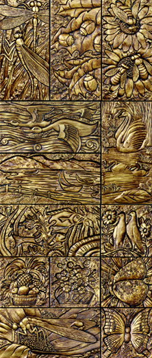 Classical Pattern Relief Sculpture 3DsMax Map A  Forest Elements