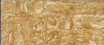 Classical Pattern Relief Sculpture 3DsMax Map A  Forest Elements