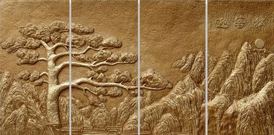 Chineseness Pattern Relief Sculpture Map