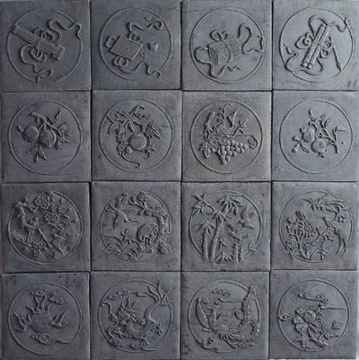Relief Ceramic Wall Tile Texcture Maps 3DsMax Model Download Free