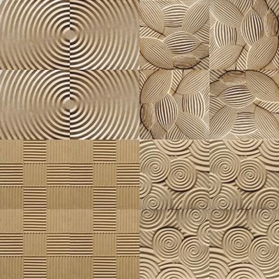 Relief Ceramic Wall Tile Texcture Maps 3DsMax Model Download Free