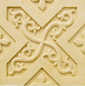 Plain plaster relief