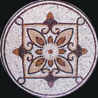 Small shape particles spelling a flower
