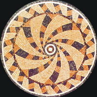 Small shape particles spelling a flower
