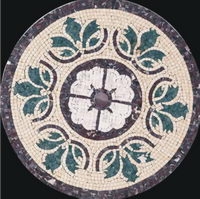 Small shape particles spelling a flower
