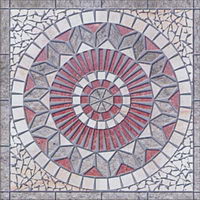 Small shape particles spelling a flower
