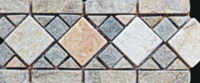Stone spends line floor tile
