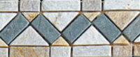 Stone spends line floor tile
