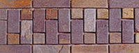 Stone spends line floor tile
