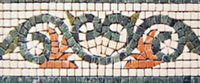 Stone spends line floor tile
