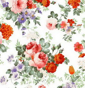 Pastoral flowery cloth marks