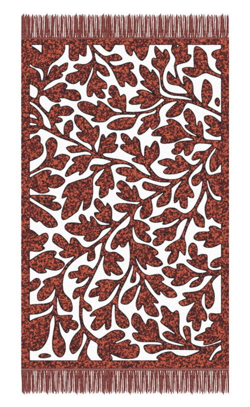 Dark red leaves carpet fabric texture