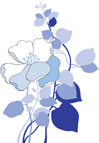 Simple blue flowers wallpaper