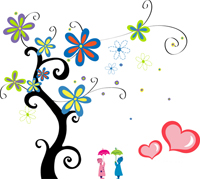 Modern minimalist theme of love wallpaper