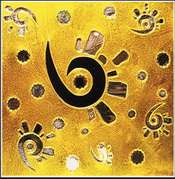 Gold glass painting texture