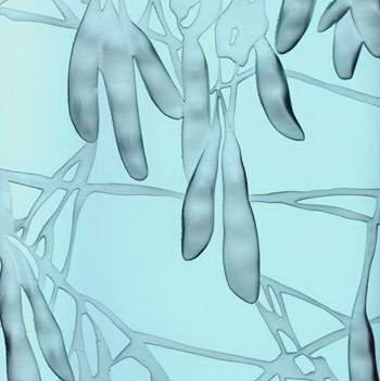 Light blue stained glass map