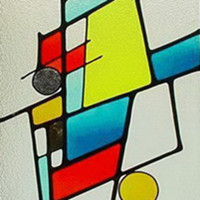 Colorful glass painting textures