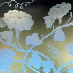 Morning glory glass painting map