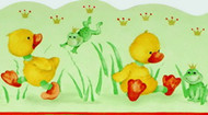 Cartoon cute little ducks wallpaper