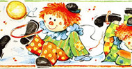 Cute cartoon clowns wallpaper