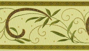 Green branches patterns  wallpaper